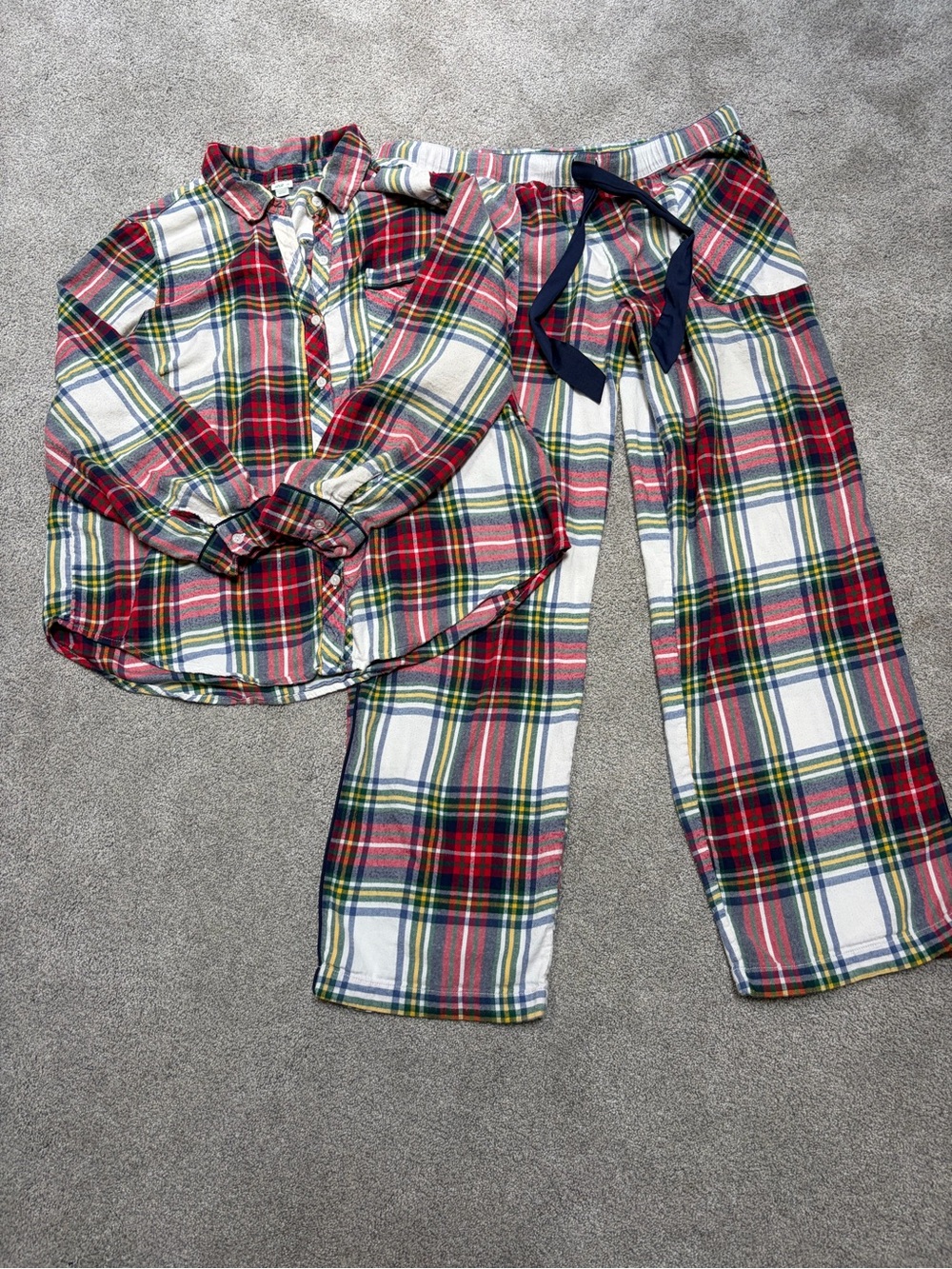 aerie Plaid Flannel Pajama Set